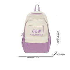 Contrast Backpack for Students High School College Travel