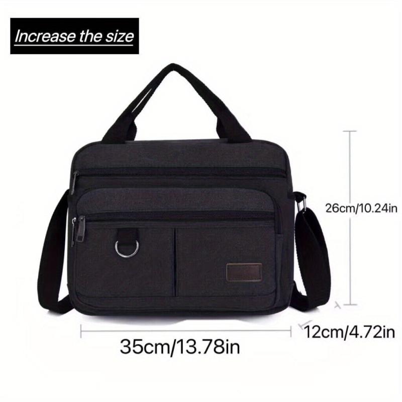 Men's Casual Canvas Crossbody Bag Lightweight Outdoor Large Capacity