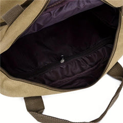 Men's Casual Canvas Crossbody Bag Lightweight Outdoor Large Capacity