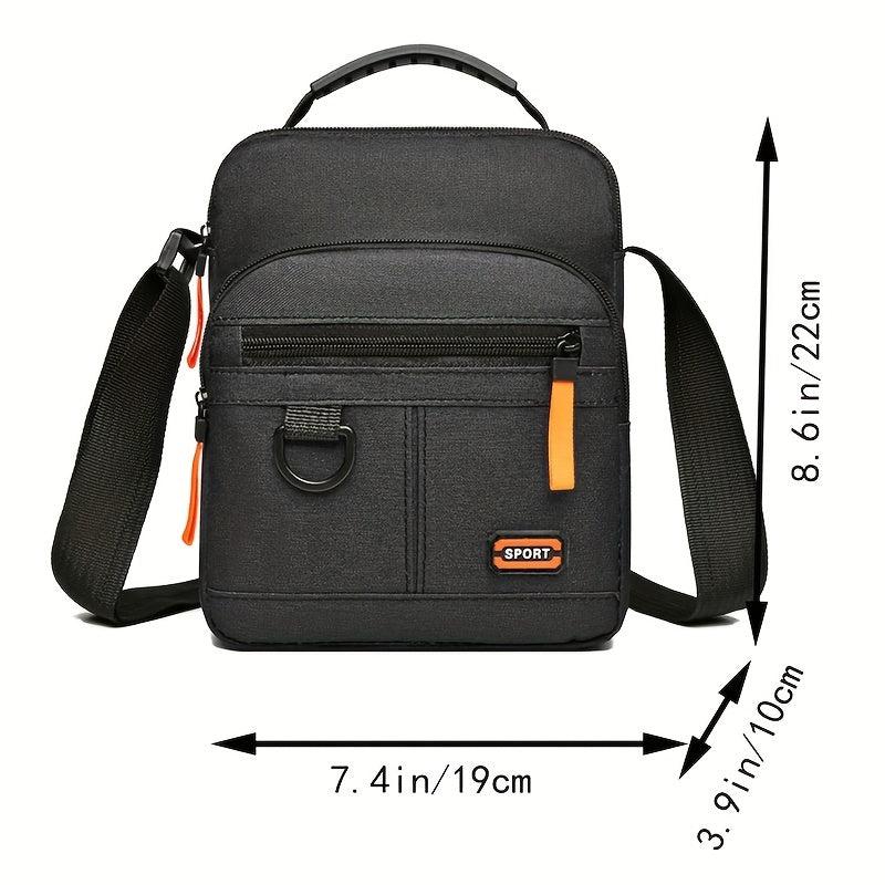 Men's Nylon Crossbody Bag Mini Shoulder Bag Phone Pouch for Outdoor Sports