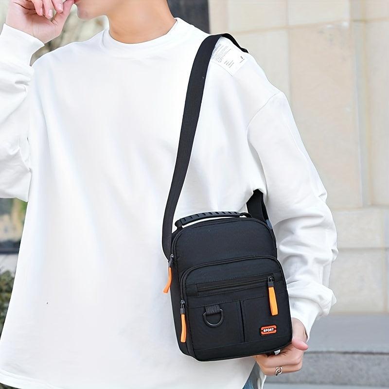 Men's Nylon Crossbody Bag Mini Shoulder Bag Phone Pouch for Outdoor Sports