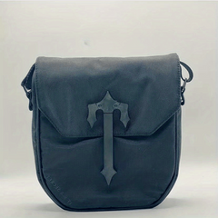 Men's Waterproof Nylon Crossbody Bag With Cross Decor