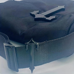 Men's Waterproof Nylon Crossbody Bag With Cross Decor