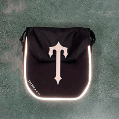 Men's Waterproof Nylon Crossbody Bag With Cross Decor