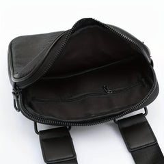 Men's Leather Crossbody Bag Casual Messenger Satchel Mobile Phone Pouch