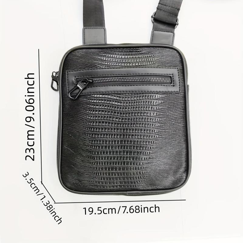Men's Leather Crossbody Bag Casual Messenger Satchel Mobile Phone Pouch