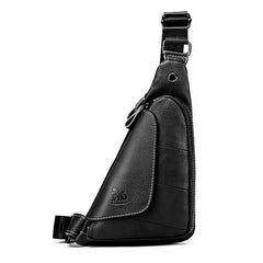 Men's Leather Chest Bag Retro Mini One Shoulder Messenger Bag