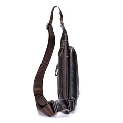 Men's Leather Chest Bag Retro Mini One Shoulder Messenger Bag