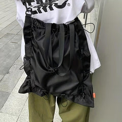 Pleated Nylon Shoulder Bag Crossbody Large Capacity Bag