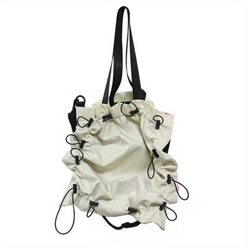 Pleated Nylon Shoulder Bag Crossbody Large Capacity Bag
