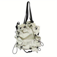 Pleated Nylon Shoulder Bag Crossbody Large Capacity Bag