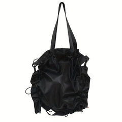 Pleated Nylon Shoulder Bag Crossbody Large Capacity Bag
