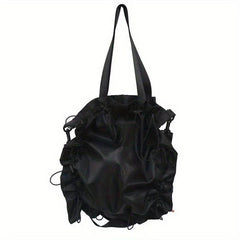 Pleated Nylon Shoulder Bag Crossbody Large Capacity Bag