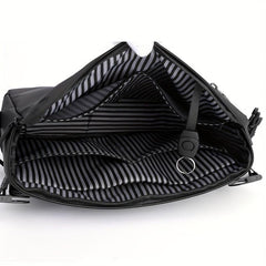 Men's Crossbody Bag Flap Shoulder Bag Large Capacity Waterproof Messenger Bag