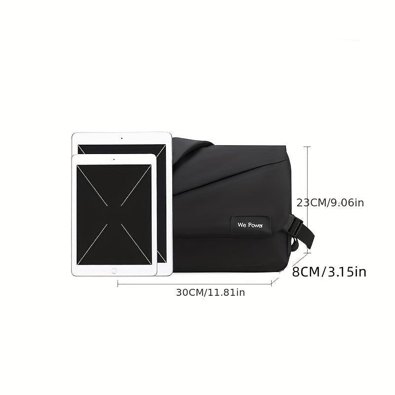 Men's Crossbody Bag Flap Shoulder Bag Large Capacity Waterproof Messenger Bag