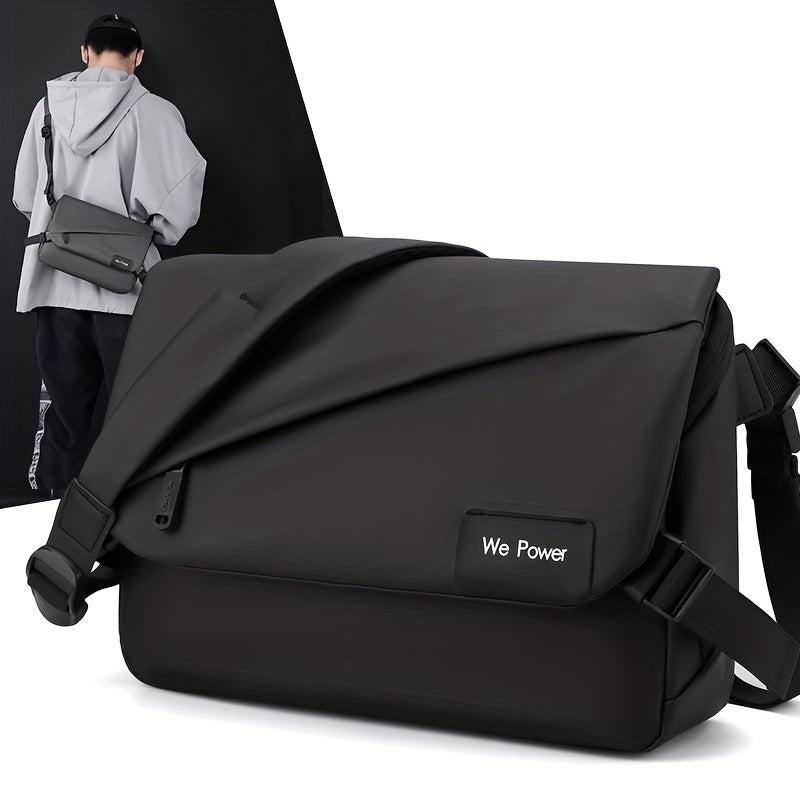 Men's Crossbody Bag Flap Shoulder Bag Large Capacity Waterproof Messenger Bag