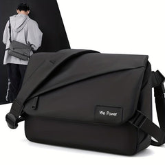 Men's Crossbody Bag Flap Shoulder Bag Large Capacity Waterproof Messenger Bag