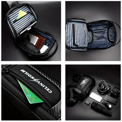 Men's Waterproof Chest Bag Travel Crossbody Bag with Lock