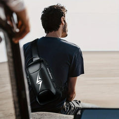 Men's Waterproof Chest Bag Travel Crossbody Bag with Lock
