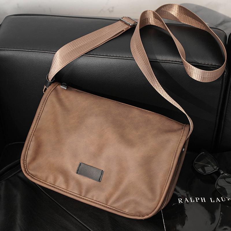 Men's Crossbody Bag Leather Travel Work Messenger Bag