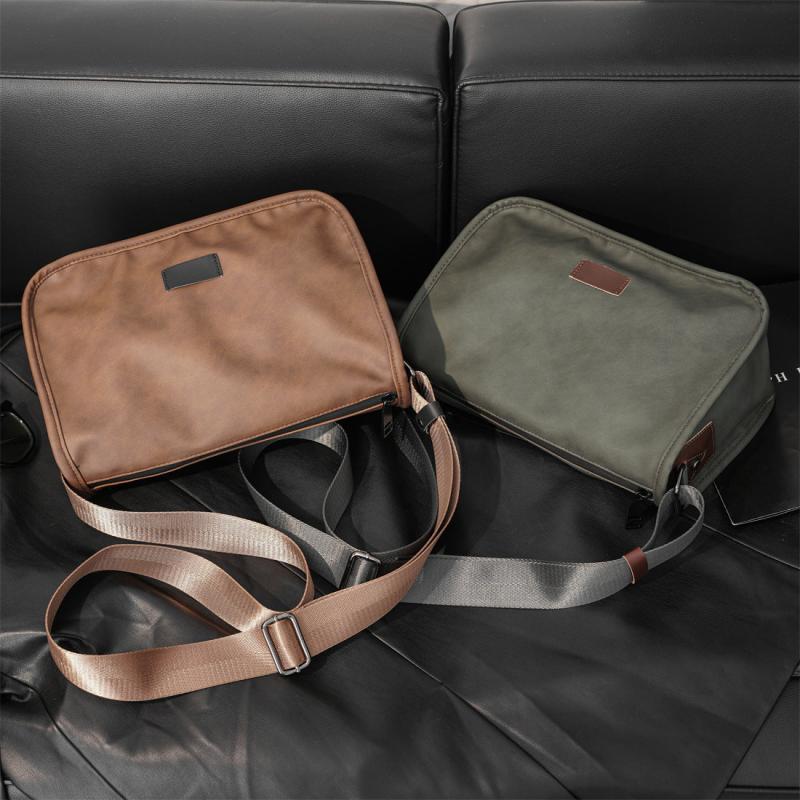Men's Crossbody Bag Leather Travel Work Messenger Bag