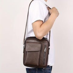 Men's Retro Business Casual Shoulder Bag Waterproof Crossbody Bag