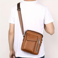 Men's Retro Business Casual Shoulder Bag Waterproof Crossbody Bag