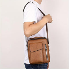 Men's Retro Business Casual Shoulder Bag Waterproof Crossbody Bag