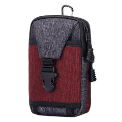 Red Canvas Mobile Phone Waist Bag Coin Purse
