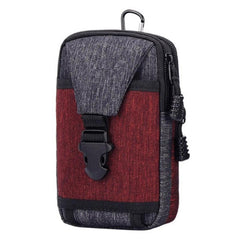 Red Canvas Mobile Phone Waist Bag Coin Purse