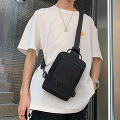 Men's Nylon Crossbody Bag With USB Charging Port Waterproof Shoulder Bag
