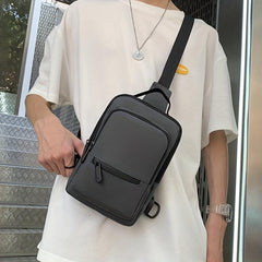 Men's Nylon Crossbody Bag With USB Charging Port Waterproof Shoulder Bag