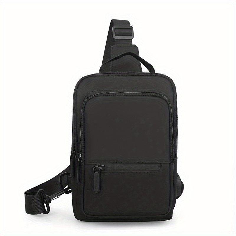 Men's Nylon Crossbody Bag With USB Charging Port Waterproof Shoulder Bag