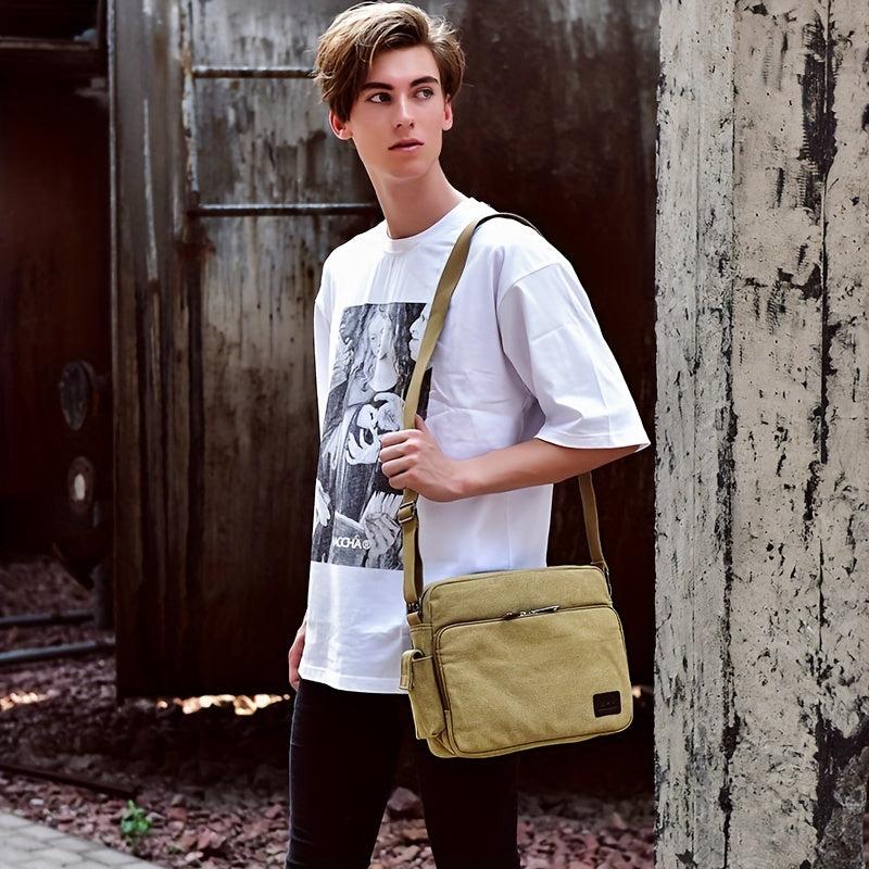 Men's Large Capacity Crossbody Bag Shoulder Travel Bag