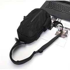 Men's Chest Bag Wear-resistant USB Travel Shoulder Crossbody Bag