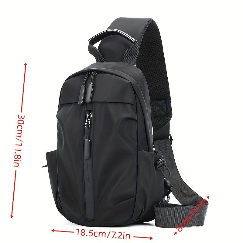 Men's Chest Bag Wear-resistant USB Travel Shoulder Crossbody Bag