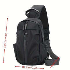 Men's Chest Bag Wear-resistant USB Travel Shoulder Crossbody Bag