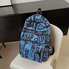 1pc Personality Graffiti Pattern Backpack for Students