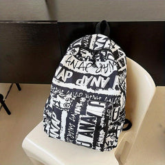 1pc Personality Graffiti Pattern Backpack for Students