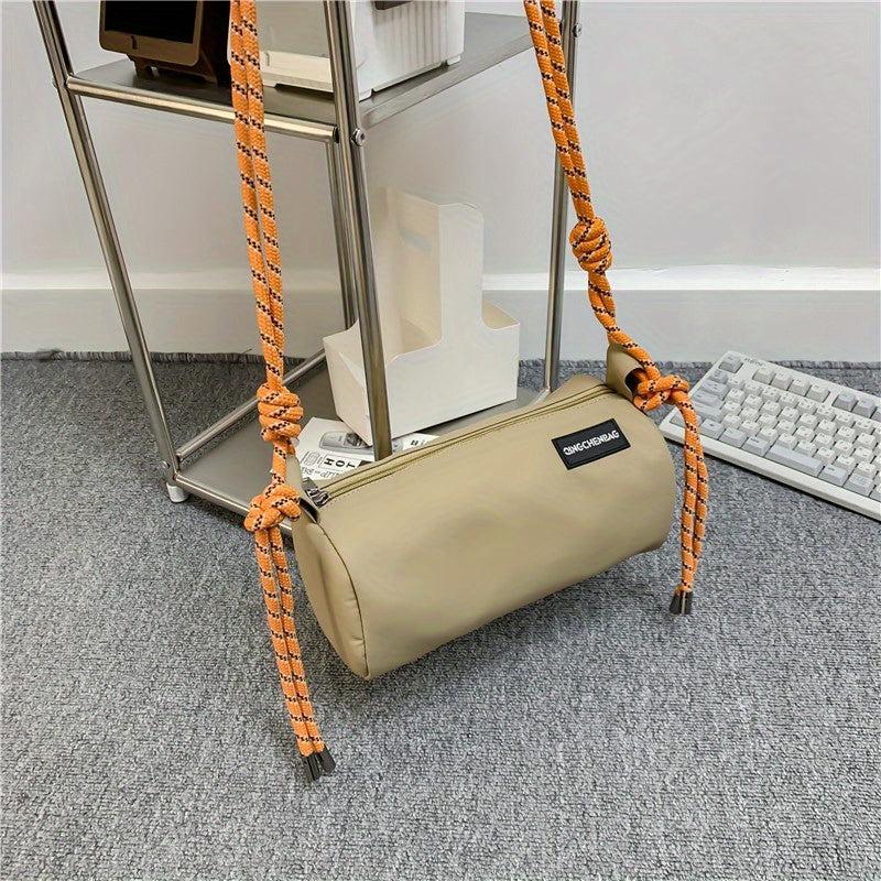 Men's Casual Letter Patch Crossbody Bag Shoulder Bag