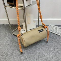 Men's Casual Letter Patch Crossbody Bag Shoulder Bag
