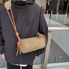 Men's Casual Letter Patch Crossbody Bag Shoulder Bag