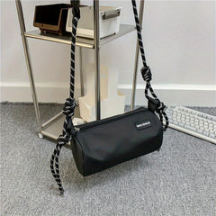 Men's Casual Letter Patch Crossbody Bag Shoulder Bag