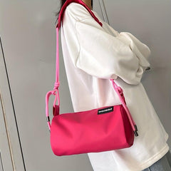 Men's Casual Letter Patch Crossbody Bag Shoulder Bag