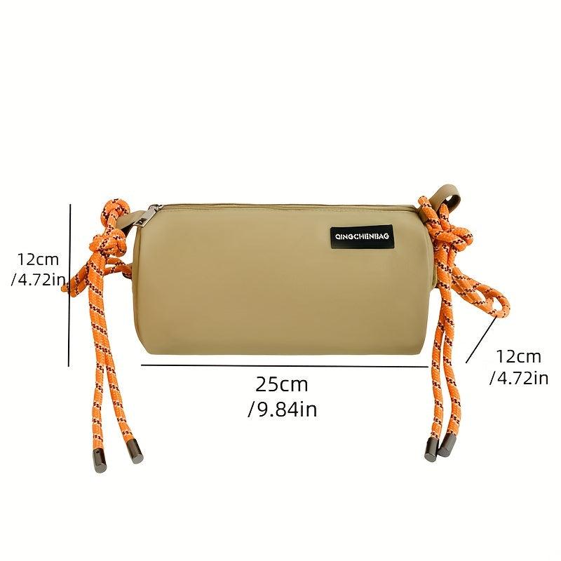 Men's Casual Letter Patch Crossbody Bag Shoulder Bag
