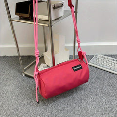 Men's Casual Letter Patch Crossbody Bag Shoulder Bag