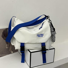 Corduroy Crossbody Bag Large Capacity Bookbag