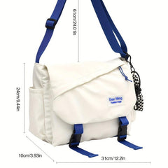 Corduroy Crossbody Bag Large Capacity Bookbag