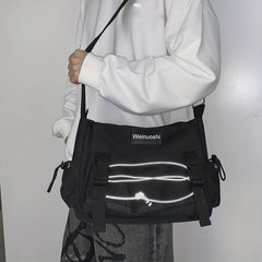 Men's Large Capacity Crossbody Bag Student Shoulder Bag Casual Travel Bag