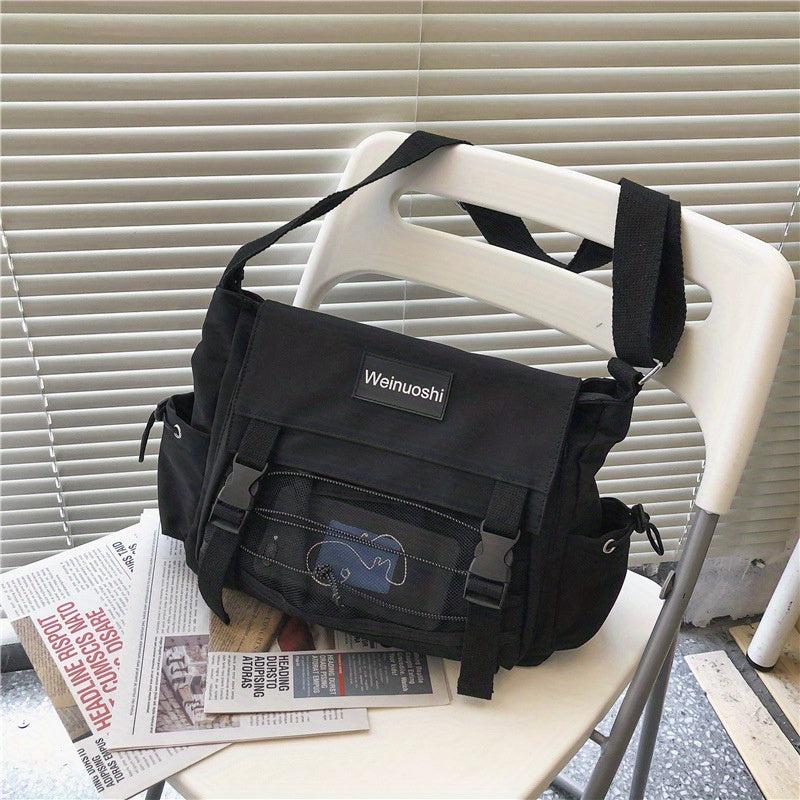 Men's Large Capacity Crossbody Bag Student Shoulder Bag Casual Travel Bag